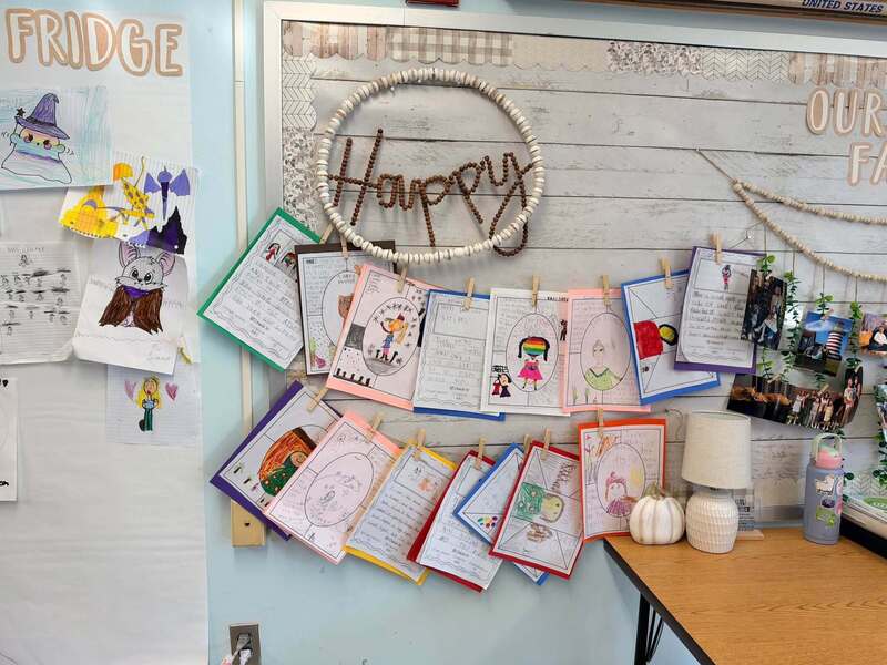Writing displayed