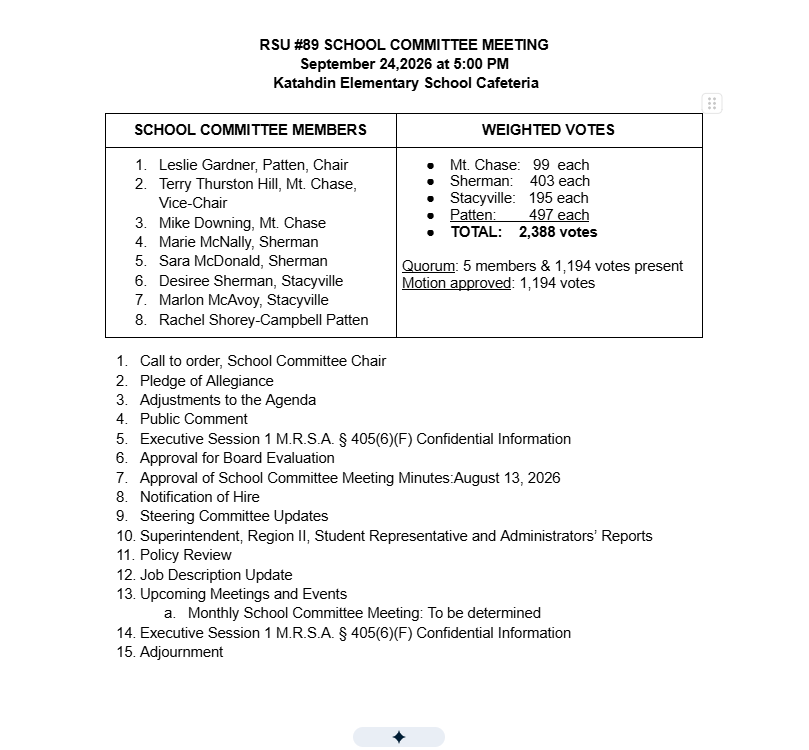 Board Meeting 9.24.26