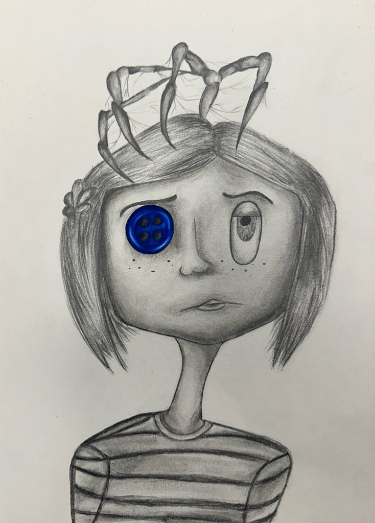 Mixed Media Coraline by Madi Hobson