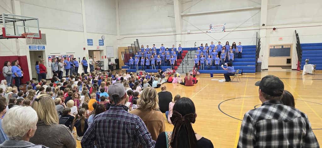 Singing at East for the students and the 5th grade parents