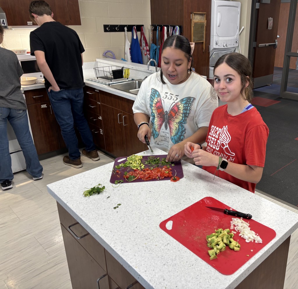 More vegetable prep using safe knife skills.  