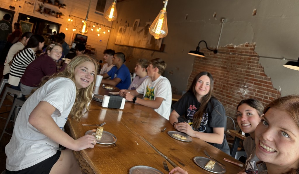 Culinary students enjoying some pizza!  Thanks Northside for the pizza!