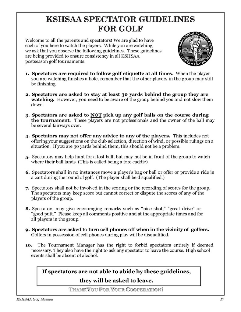 spectator rules