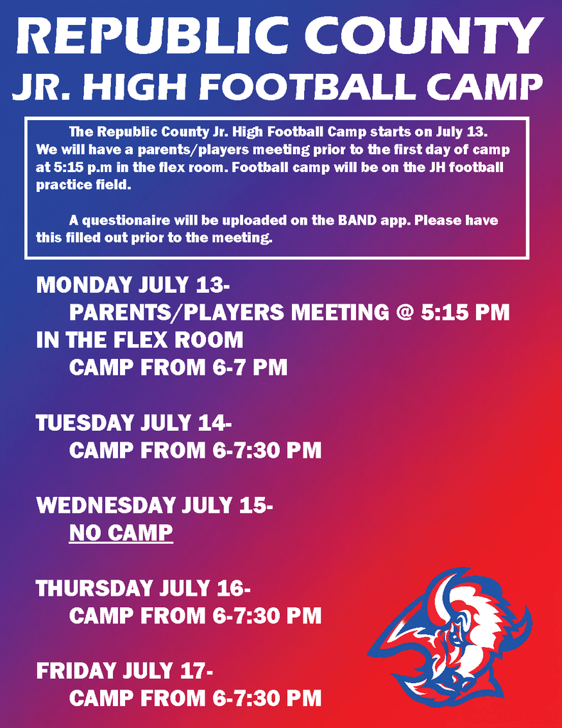 Junior High Football Camp