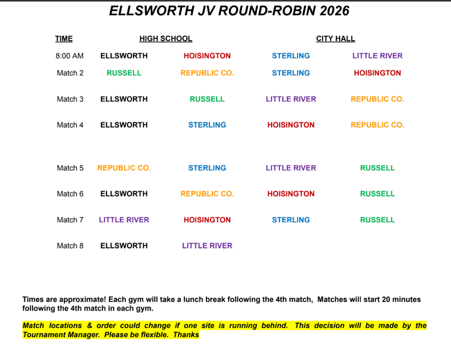 2026 Schedule