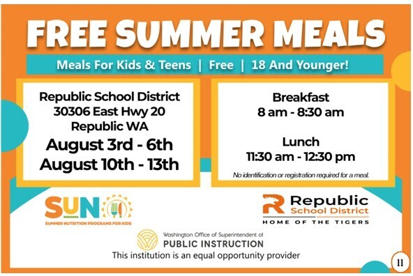 Free Summer Meals Available