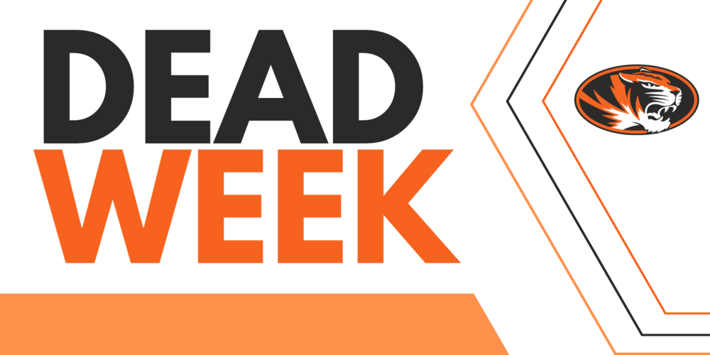 Dead Week with orange and black letters and the Republic Tiger Head