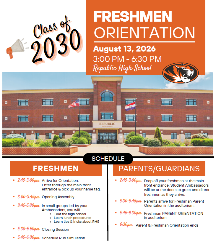 flyer for freshmen orientation
