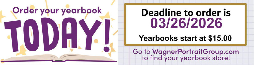 Yearbook Orders Due 3/26/2026