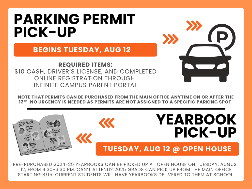 Parking and Yearbook Pickup