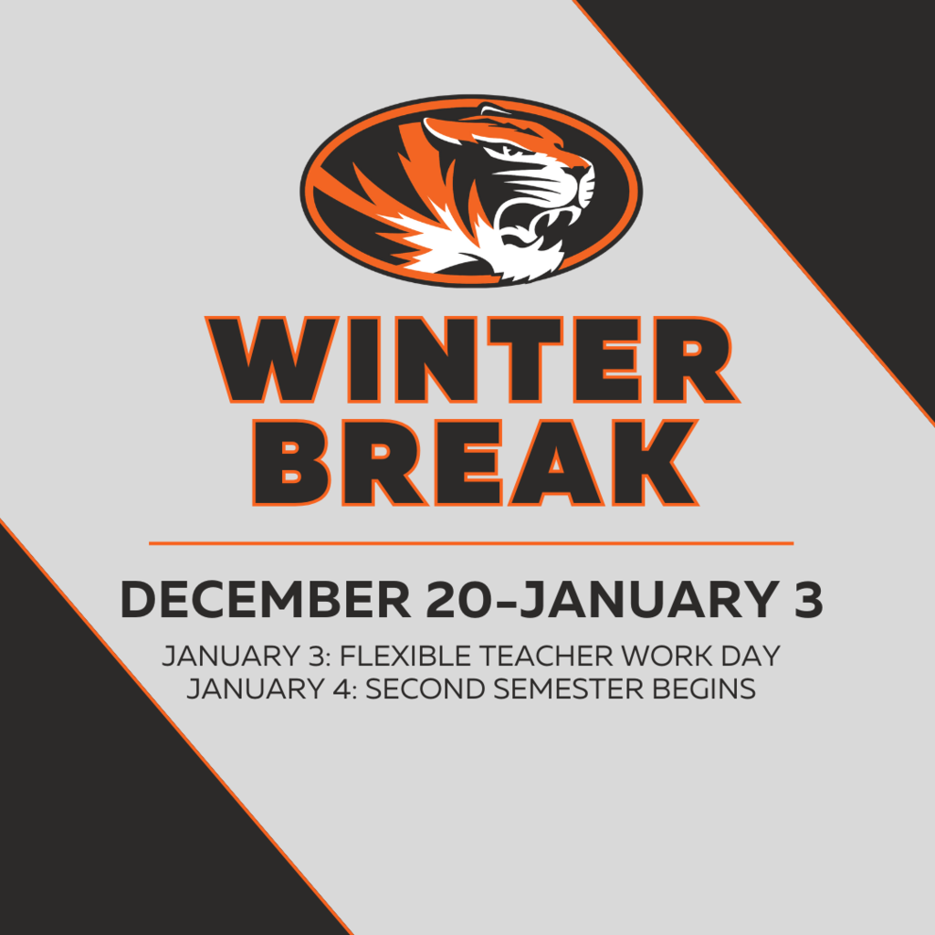 Gray background with "WINTER BREAK DECEMBER 20-JANUARY 3"