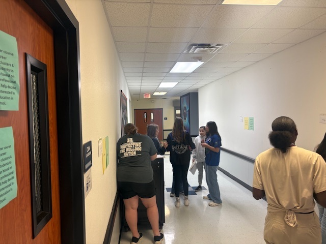 7th grade history students doing a gallery walk