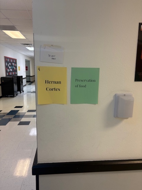 7th grade history students doing a gallery walk