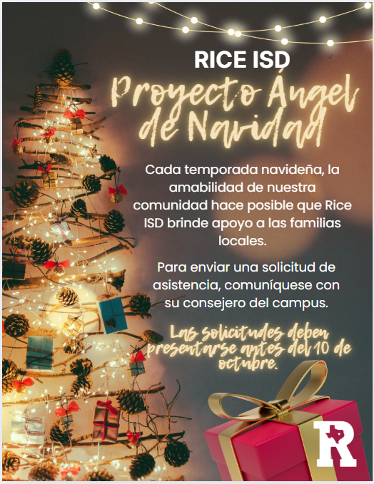 Angel tree flyer Spanish