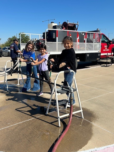 Firemen at the elementary school