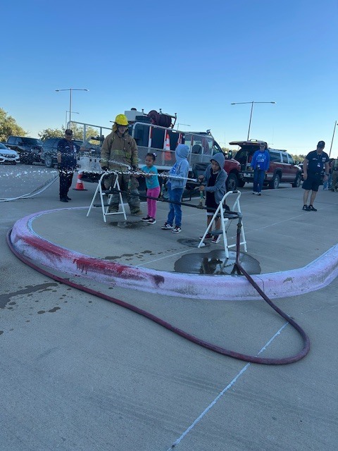 Firemen at the elementary school