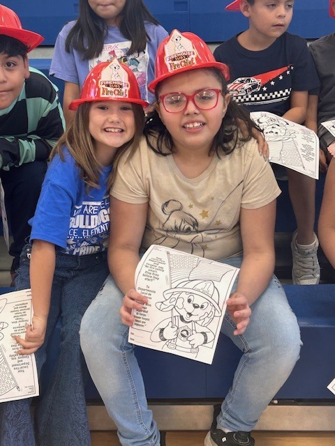 Firemen at the elementary school