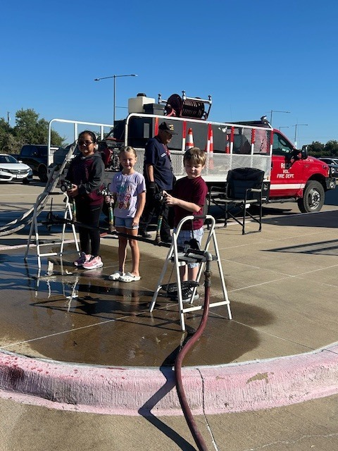Firemen at the elementary school