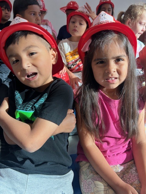 Firemen at the elementary school
