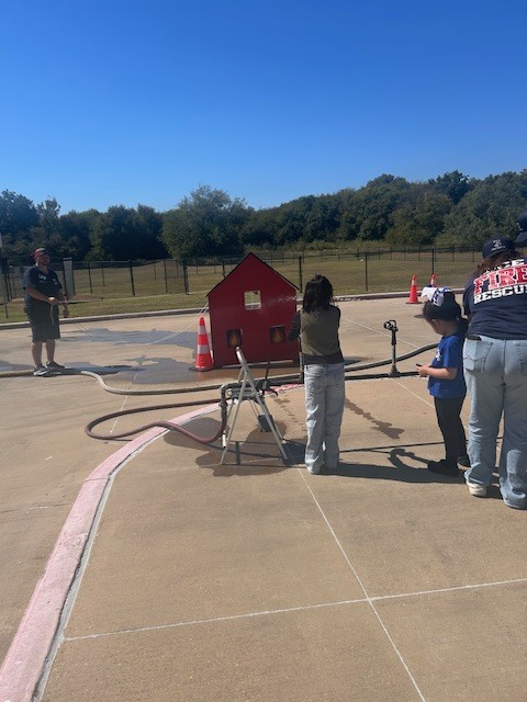 Firemen at the elementary school