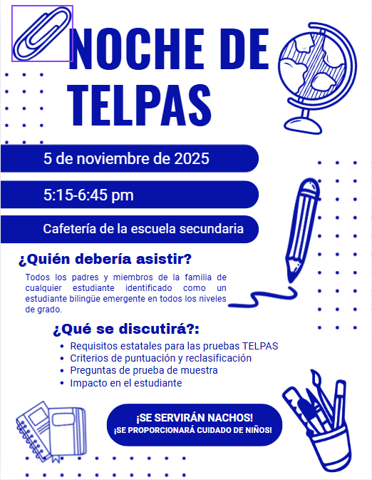 TELPAS night flyer Spanish