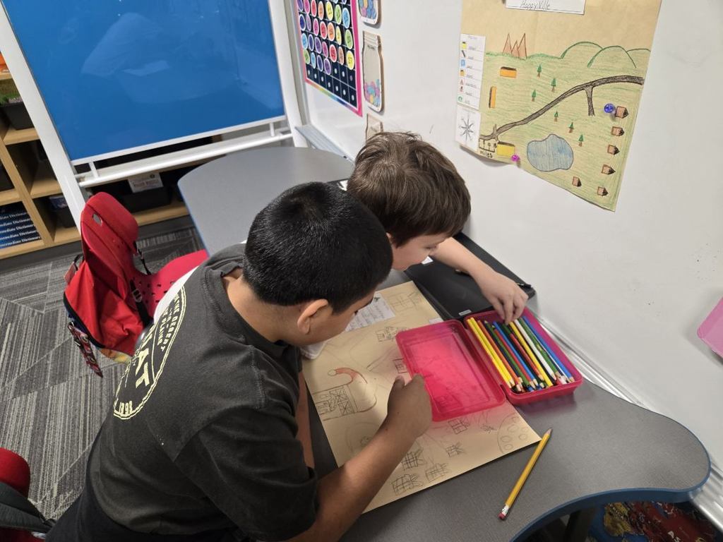 3rd graders learning about maps