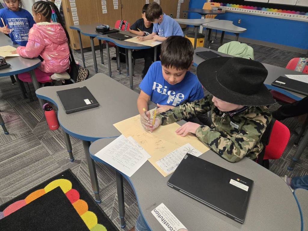 3rd graders learning about maps