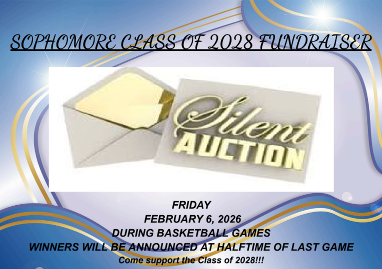 Sophomore class silent auction flyer