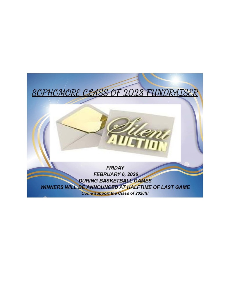 Sophomore class silent auction flyer