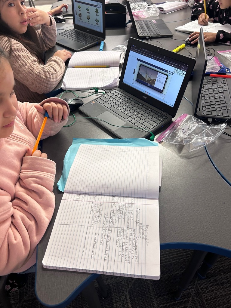 4th grade students workin on the computer