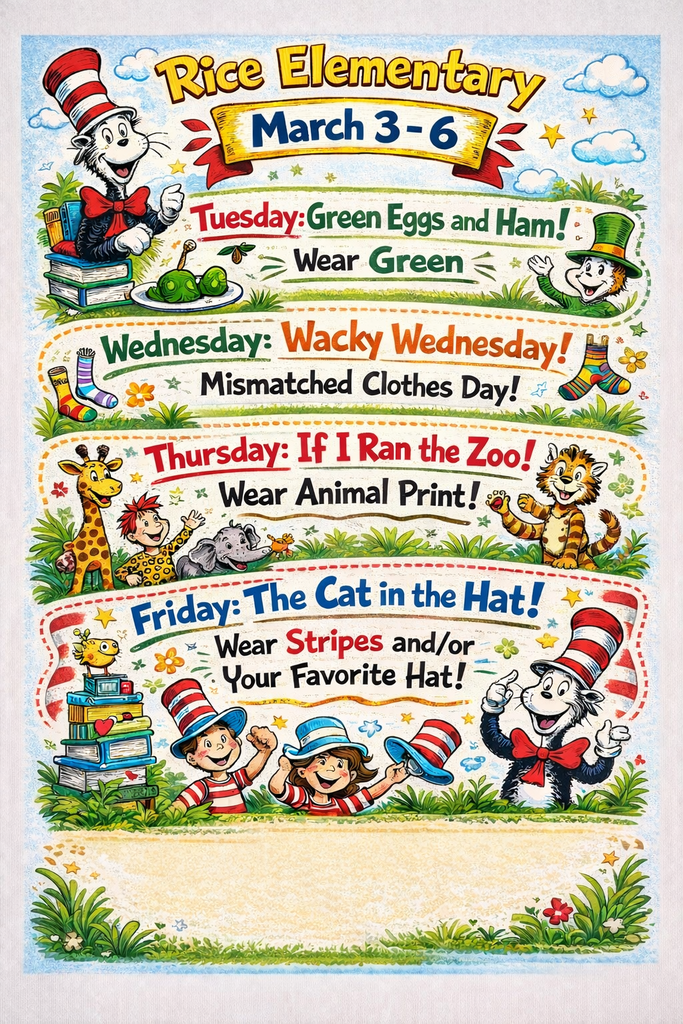 Read Across America week flyer