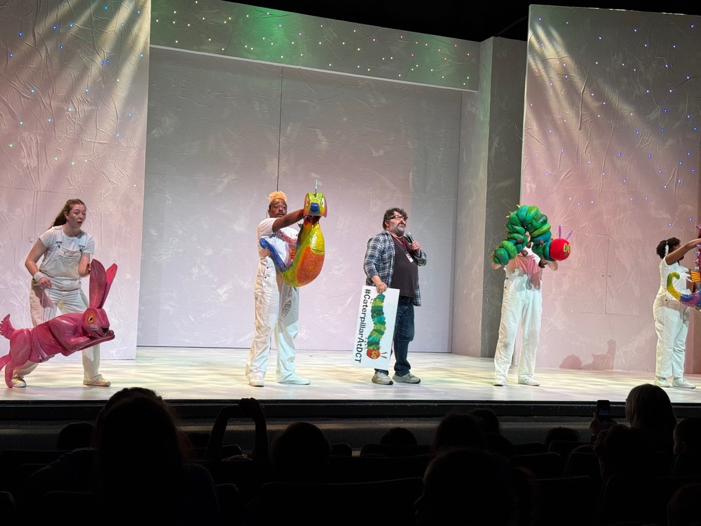 Kindergarten students watching a play