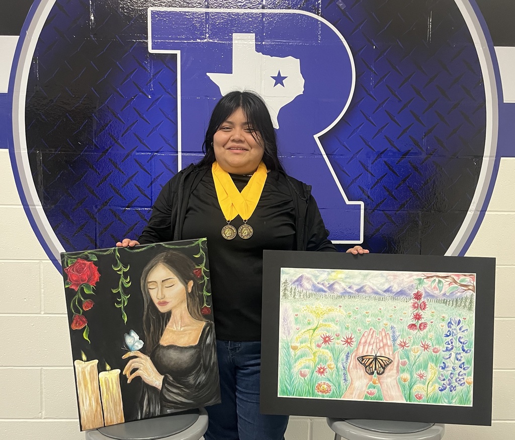 VASE students with their artwork