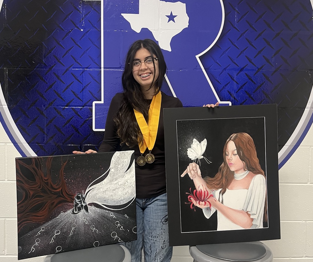 VASE students with their artwork