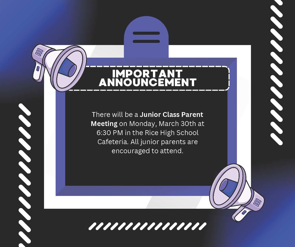 Junior class parent meeting flyer