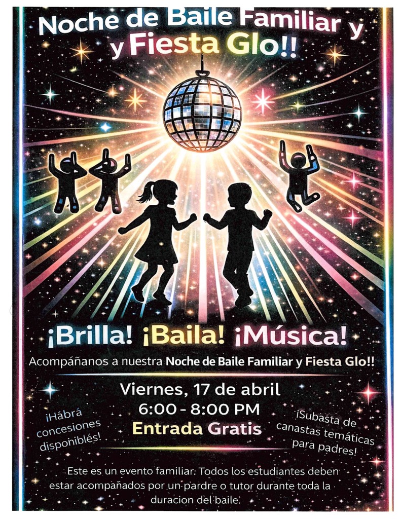 Family Dance Night Flyer Spanish