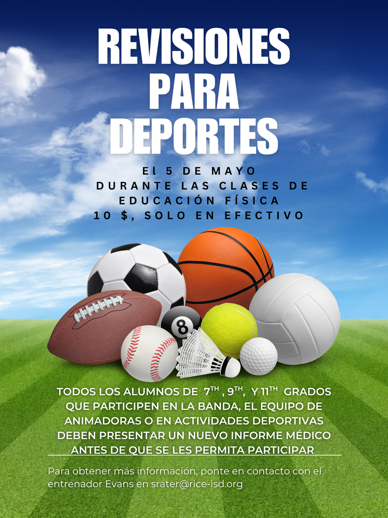 Physicals flyer Spanish