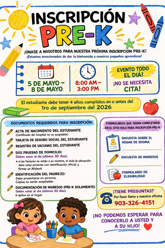 Pre k round up flyer spanish
