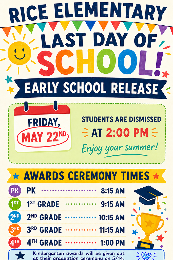 elementary last day of school flyer