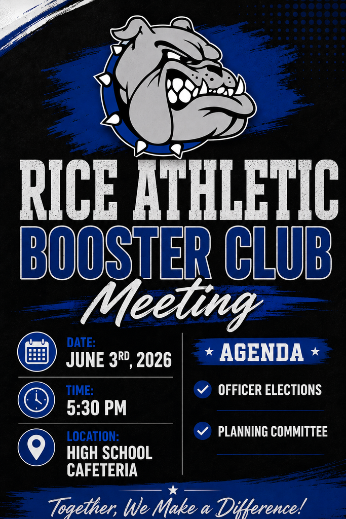 Athletic club booster meeting flyer