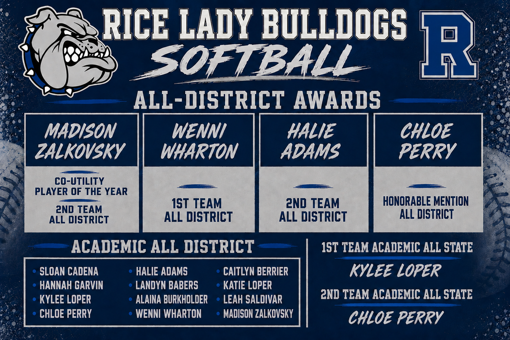 Softball all district award flyer