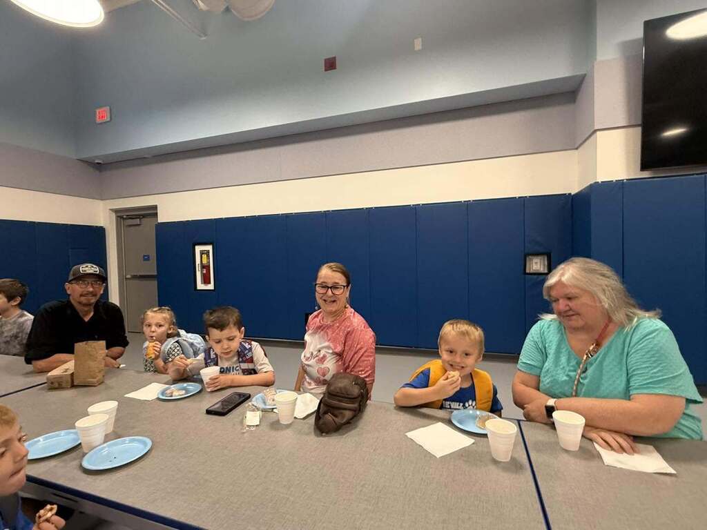 goodies with grandparents at the ECC