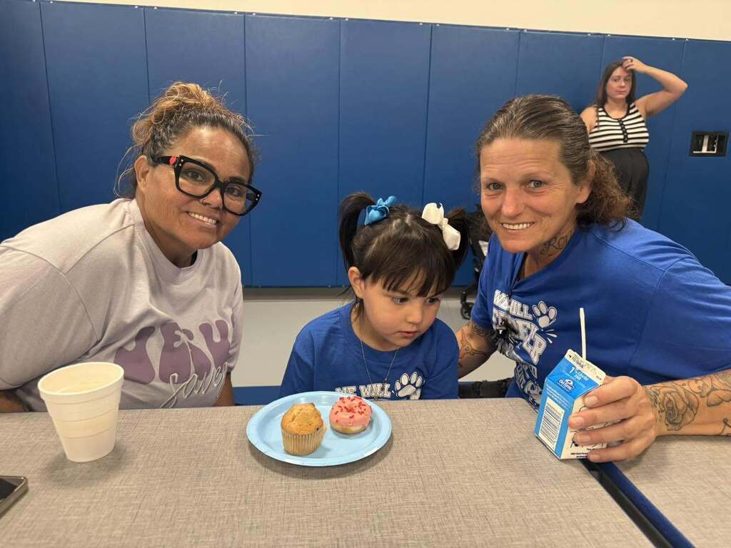 goodies with grandparents at the ECC