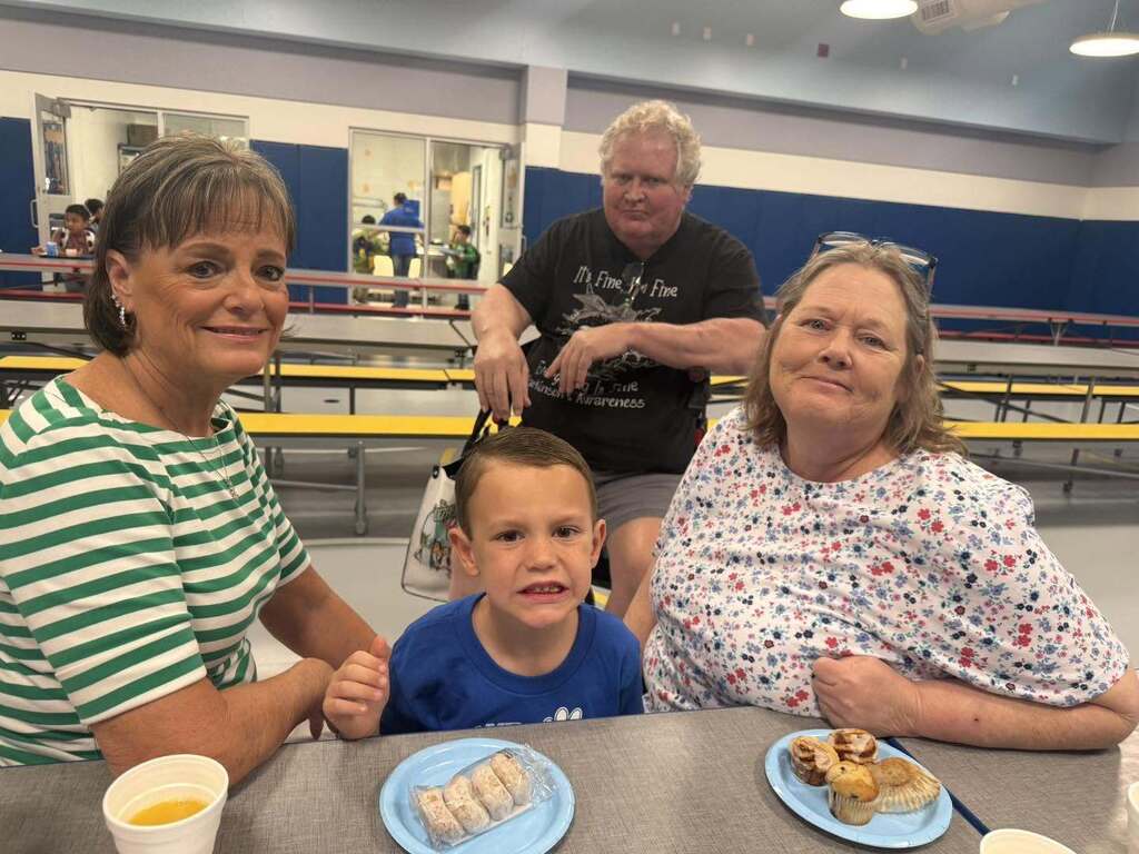 goodies with grandparents at the ECC