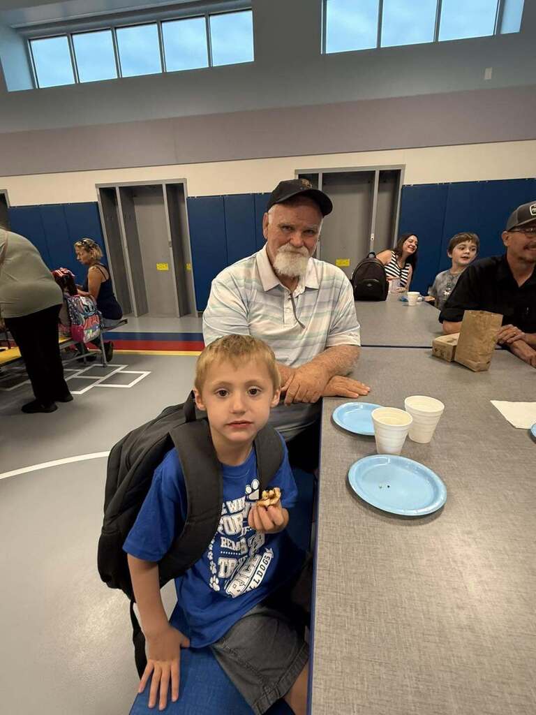 goodies with grandparents at the ECC