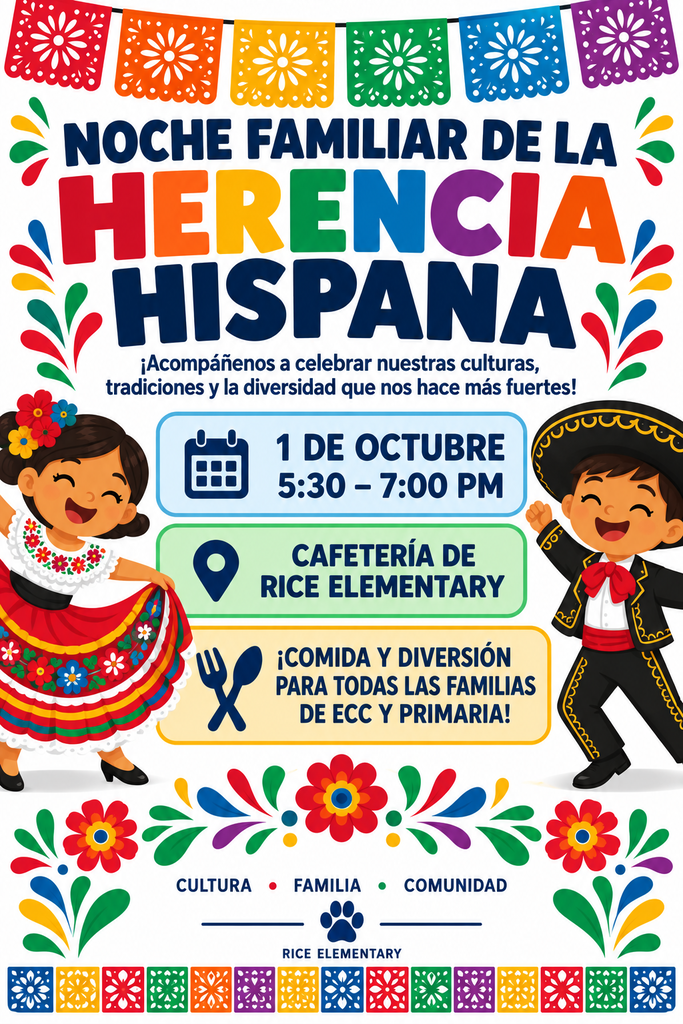 hispanic family night flyer spanish