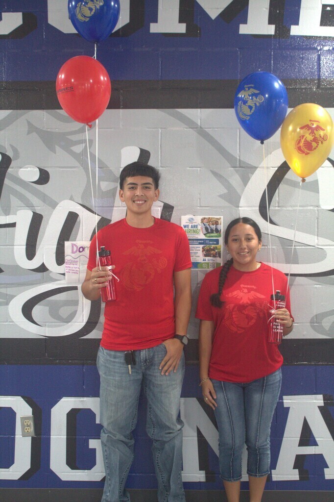 two students who enlisted in the military