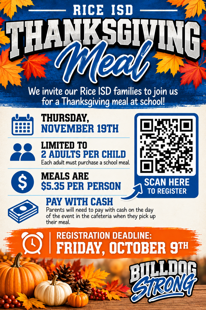 Thanksgiving meal flyer