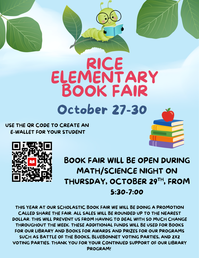 Elementary Book Fair flyer