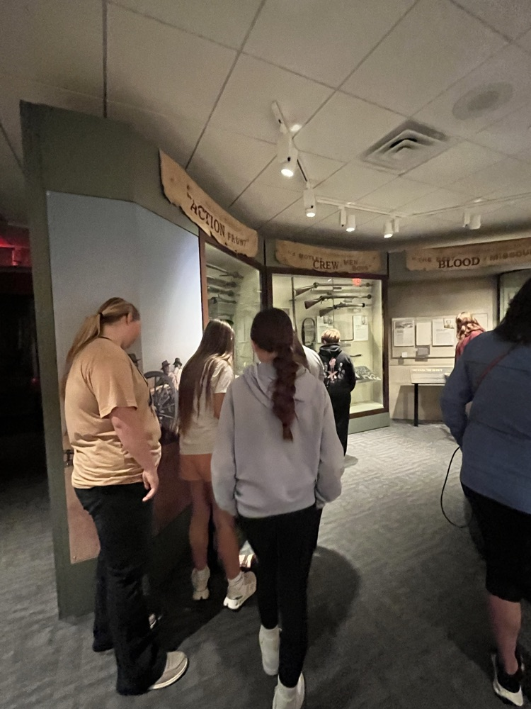 Students viewing an exhibit in the Museum  